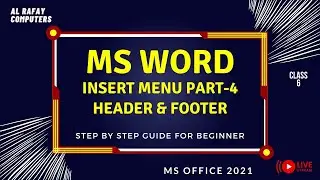 How to Insert Header , Footer & Links in MS Word 2021 | Lesson-6 in Urdu / Hindi