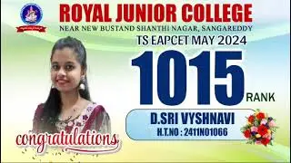 TS EAPCET MAY -2024 Results @krupanidhiroyaljrcollege