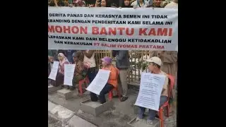 Enam Warga Rohil Aksi Cor Kaki Tuntut PT.Salim Ivomas Pratama