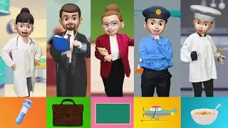 Meslekler Kıyafet Oyunu | Öğretici Çocuk Şarkısı