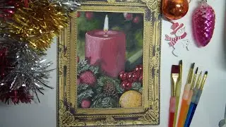 #art #artist Очень простой арт (рисуем гуашью) Новогоднее нвстроение (2020)
