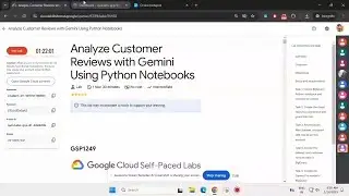 Analyze Customer Reviews with Gemini Using Python Notebooks || #GSP1249 || #2025 Solution