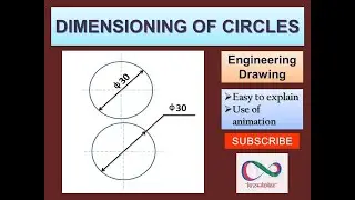 DIMENSIONING OF CIRCLES II Engineering drawing II