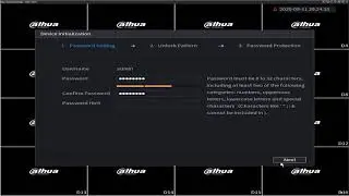 Dahua CCTV   How to set up Initialisation of NVR