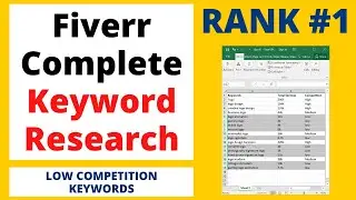 Fiverr Keyword Research | Fiverr SEO | Fiverr Gig Ranking 2021 | Keyword Research for Fiverr Gig