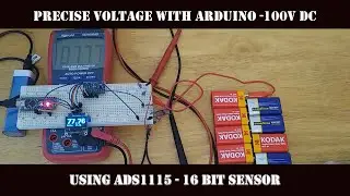 Arduino Precise High Voltage meter(0-100V DC) with an ADS 1115 - 16bit ADC | Code in the description