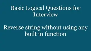 How to reverse a string in swift | Reverse string in swift without using any built in functionality