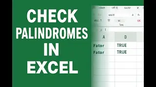 How to Check for Palindromes in Excel