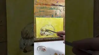 🦔Cute Hedgehog Painting🦔What do you think?#Hedgehog #HedgehogPainting #HedgehogArt #NatureInspired