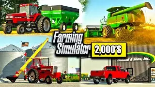 FIRST DAY OF HARVEST ON FAMILY FARM! (IOWA ROLEPLAY) | FARMING SIMULATOR 2000'S