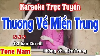 Thương Về Miền Trung Karaoke Tone Nam - Nhạc Sống Thanh Ngân