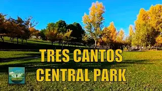 Tres Cantos Central Park Walking Tour Madrid Spain 4K