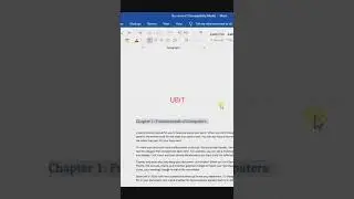 Use Of Cross Reference Feature In Ms Word