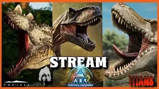 Path Of Titans Dinosaur Growth And PVP/ The Isle Evrima after!