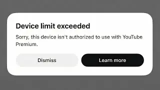 Youtube Device Limit Exceeded Problem | Sorry this device isn't authorized to use YouTube Premium