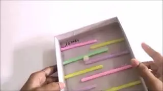 Cómo hacer Juego de pelota Laberinto en casa para los niños de la caja de cartón