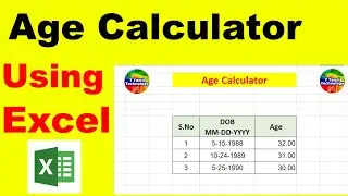 How to Calculate Age Using a Date of Birth in Excel in Tamil