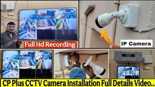 How To Install CCTV Camera.! CP Plus IP Camera NVR And POE Switch Installation.. 