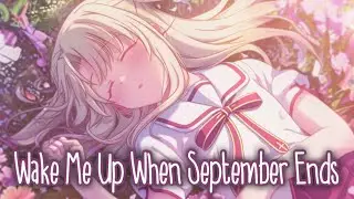 Nightcore - Wake Me Up When September Ends [Female Cover] (Lyrics)