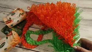 Вкусная мочалка января. апельсины с листьями)