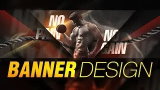 Photoshop Banner Design: Gym banner