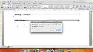 Updating and Inserting a Table of Contents in Word for Mac