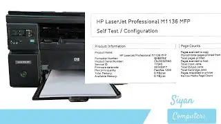 HP Laser jet  1136  Self Test |  English | Siyan Computers