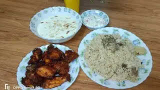 today my dinner special pulao chicken fry & kheer | mini dawaat pulao & chicken fry recipe
