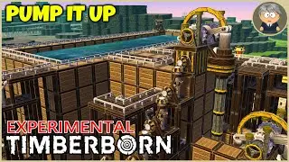 Mechanical Water Pumps - A Quick City Build in Experimental - Timberborn Gameplay