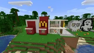 Как построить Макдональдс в Майнкрафте | How to build McDonald's in Minecraft (timelapse)