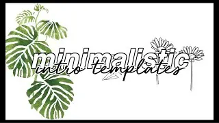 minimalistic intro templates // munmilks