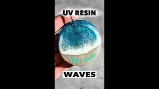 UV Resin Waves | Keychain Luggage Tag | Ocean Cells How To | Silhouette Cameo 4 Vinyl 641 #SHORTS
