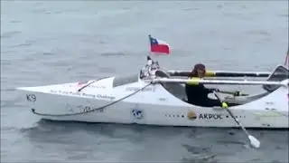 Fedor Konyukhov. In rowing across the Pacific Ocean. Start