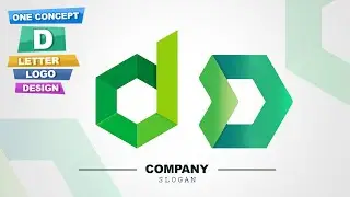 How to Make a D Letter Logo Design in Photoshop - LOGO DESIGN D