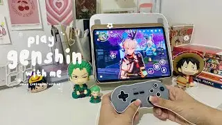 🍃 playing genshin on a hot summer — asmr | controller unboxing