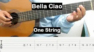 Bella Ciao Guitar Tutorial One String Guitar Tabs Single String Guitar Lessons for Beginners