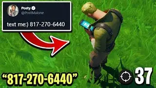 I put POST MALONES Phone Number in my Fortnite name...