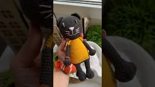 🐈‍⬛Знакомьтесь, вислоухий Кот Марсель. Был плюшевый, теперь и из полухлопка🧶😍Как вам?