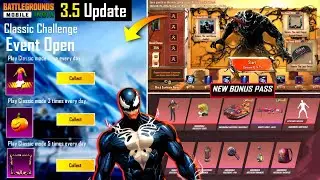 BGMI 3.5 UPDATE EVENT IS HERE | BGMI LAST VENOM EVENT | BGMI NEW BONUS PASS | DOWNLOAD 3.5 UPDATE