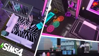cyberpunk 2077 inspired apartment - the sims 4 - speed build - no cc