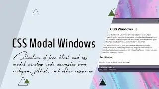 10+ CSS  Modal Windows (2023)