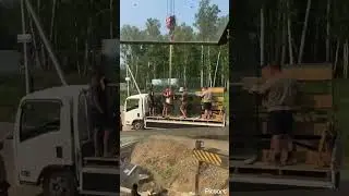 Монтаж стеклопакетов,очень негабаритных. Будни крановщика