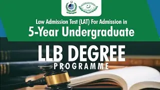 Law Admission Test (LAT) for admission 5 years undergraduate LLB-  Degree Program 2021 