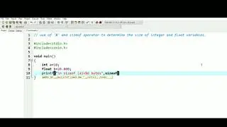 c program of sizeof