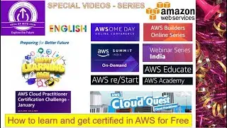 AWS - HOW TO LEARN AND GET CERTIFIED IN AWS FOR FREE - ENGLISH