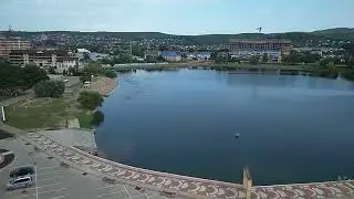 Горячий Ключ.  Вид на озеро ЖК Лебединое озеро