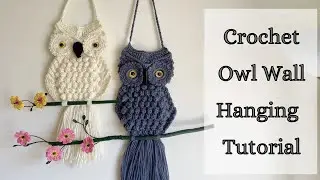 Crochet Owl on a Branch - Part 1 | How to Crochet an Owl Wall Hanging Tutorial