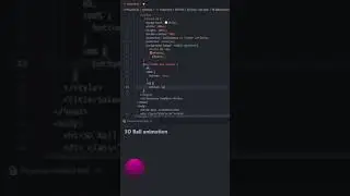 3D Ball ⚽ Bounce Animation HTML and CSS tutorial for beginners VSCode Editor 