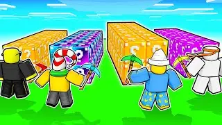 Roblox Bedwars But LUCKY BLOCK GENERATOR RACE..