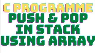 c program stack push pop operation using array data structure